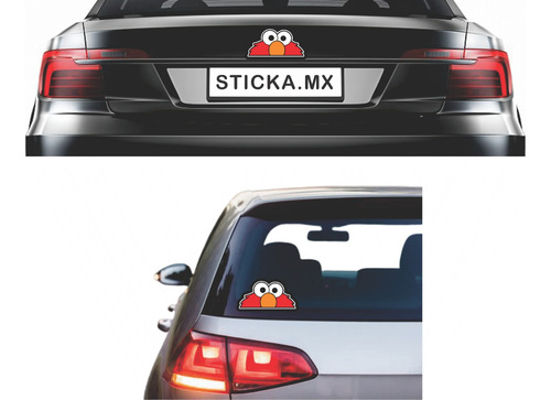 Calcomanía Sticker Elmo Mirando Para Carro 15 Cm
