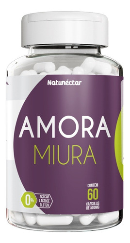 Amora Miúra 500mg 60 Cápsulas Suplemento Alimentar Rico em Vitaminas e Minerais