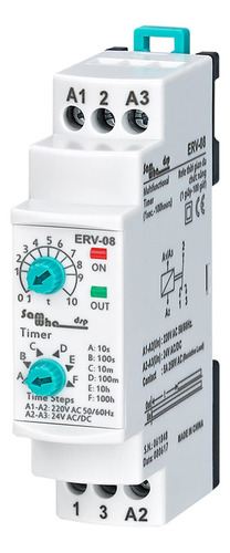 Erv-08 Retardo De Encendido Rele De Tiempo Multifuncional El