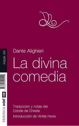 Libro: La Divina Comedia. Alighieri, Dante. Editorial Edaf, 