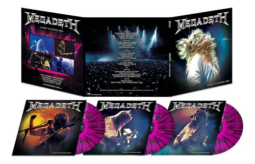 Vinilo: Megadeth - A Night In Buenos Aires Purple & Black