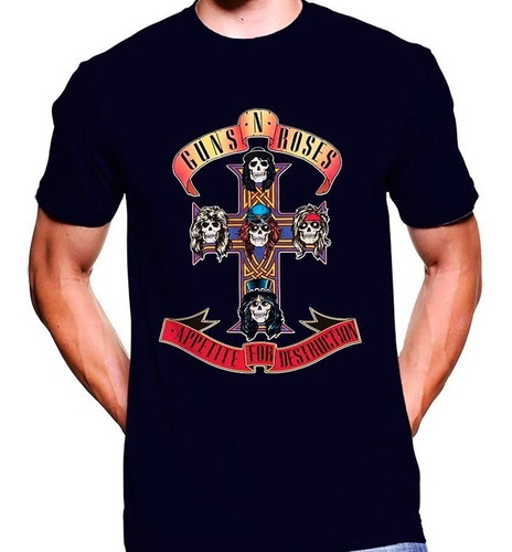 Camiseta Premium Dtg Rock Estampada Guns And Roses 03