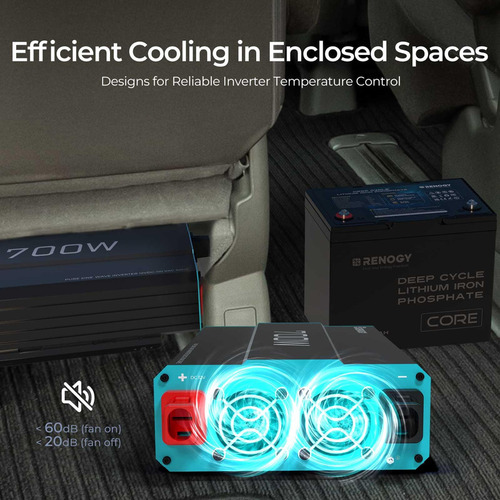 Renogy Inversor De Onda Sinusoidal Pura De 700 W, Convertido