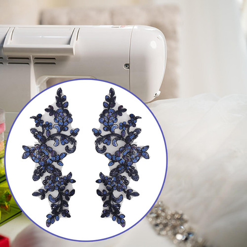 2 Uds Apliques De Flores De Encaje Adornos De Encaje Para