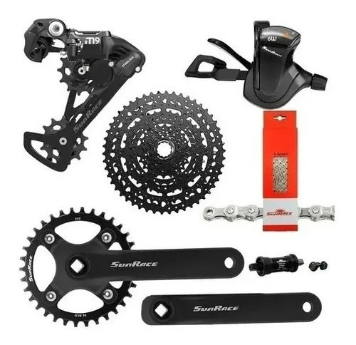 Kit Transmissão Sunrace C Corrente E Cassete 11/50d 1x9