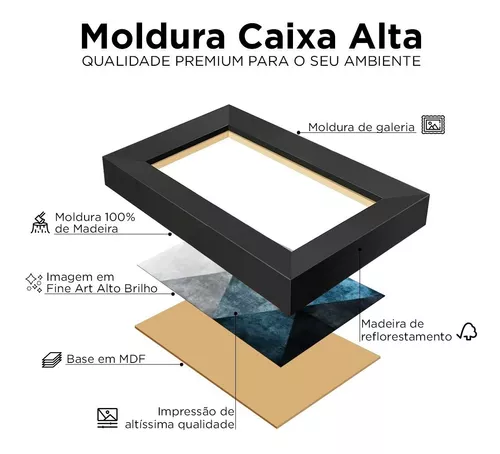 Quadro Mosaico 2 Peças Peças de Xadrez Xeque Mate Preto e Branco