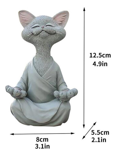 Estatua De Gato De Buda Negro Caprichoso Gato Feliz