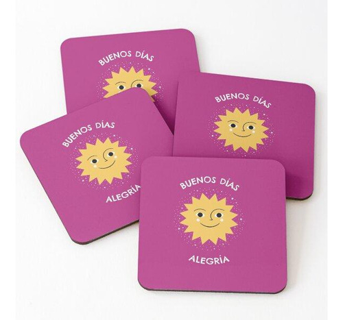Set Posavasos Buenos Días Alegría! Calidad Premium