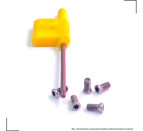 10 Torx Fixa Inserto Pastilha M 2,2 X 6 + M 2,5 X 8 + 2 Chav