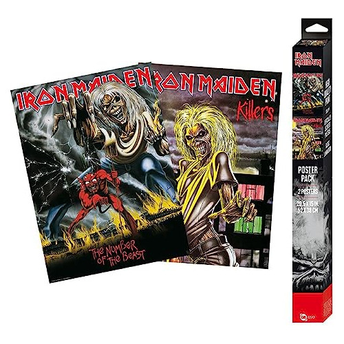 Gb Eye Iron Maiden Juego De Pósteres Sin Marco 15  X 2...