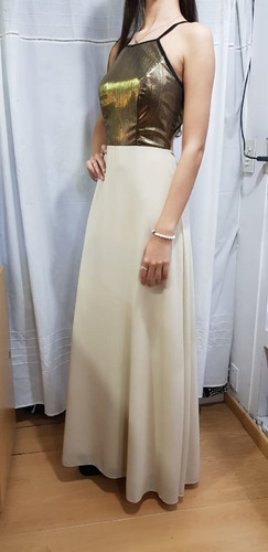 Vestido Largo Combinado