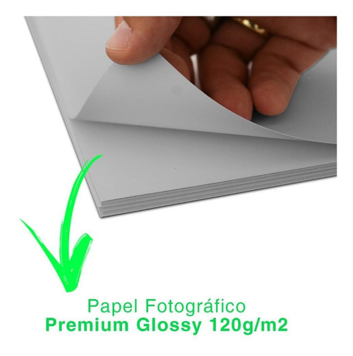 Imagem 2 de 5 de Papel Fotográfico Glossy 120g A4 200 Folhas Premium