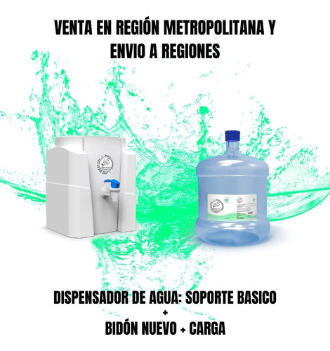 Dispensador Básico + 1 Bidón 12 Litros Agua Alcalina