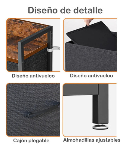 Burós Cómoda Recamara Minimalista Noche Con 8 Cajones