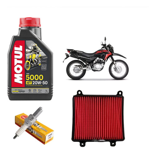 Kit Afinación Honda Xr150lek Xr150l Motul Semisintético