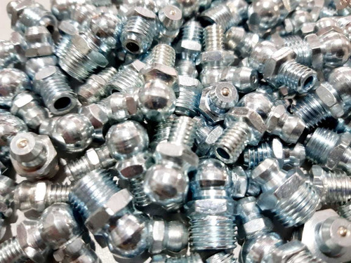 Kit Bico Engraxadeira Reta 1/4 5/16 3/8 6mm 8mm 10mm - 90 Pç