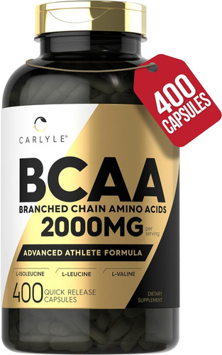 Aminoacidos Bcaa 2000 Mg Cadena Ramificada 400 Capc