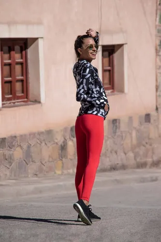 Calza Larga Chupin Lycra Sport Roja Ladyfit Fitness Point