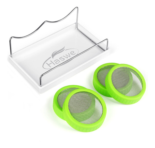 Sprouting Jar Kit (jars Not Included) - 4 Premium Plastic S.