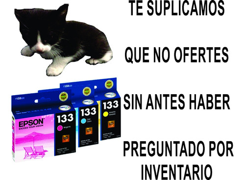 Epson 133  T133220 T133320 T133420 No Facturo