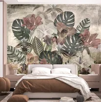 Comprar Vinilos Murales Empapelados Estampado Tropical Flores Hojasg