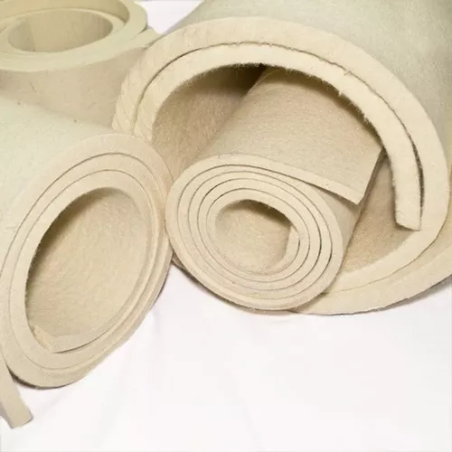 Fieltro blanco de pura lana certificado oekotex fabricado en Europa.