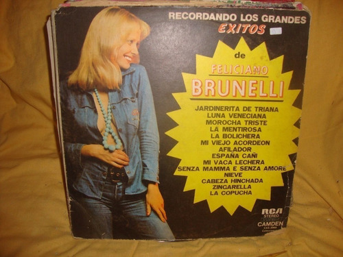 Vinilo Feliciano Brunelli Recordando Los Grandes Exitos S C2