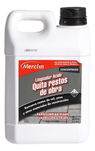 Quita Restos De Obra Concentrado Merclin X 5 Lt