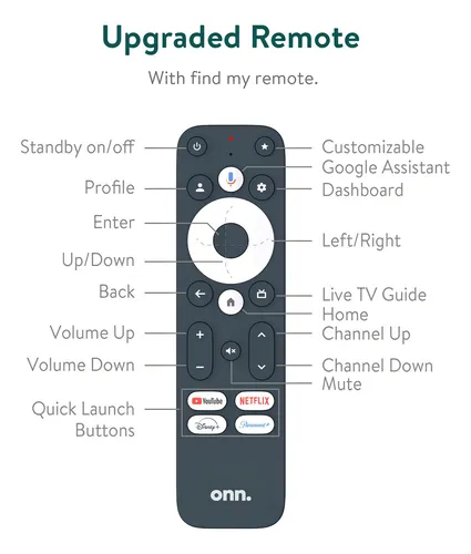 Watch Onn 4k Pro Año 2024 Streaming Device Google Tv Con Control De Voz