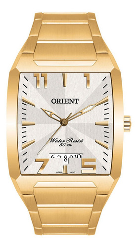 Relógio Orient Masculino Dourado Quadrado Ggss1007 S2kx