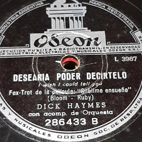 Pasta Dick Haymes Odeon C337