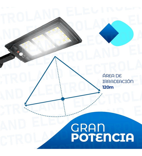 Imagen 6 de 10 de Reflector Luz Led Panel Solar Sensor Movimiento 3 Funciones