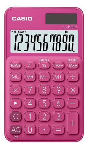 Calculadora Portátil Casio 10 Dígito Alim Dupla Sl-310uc-rd