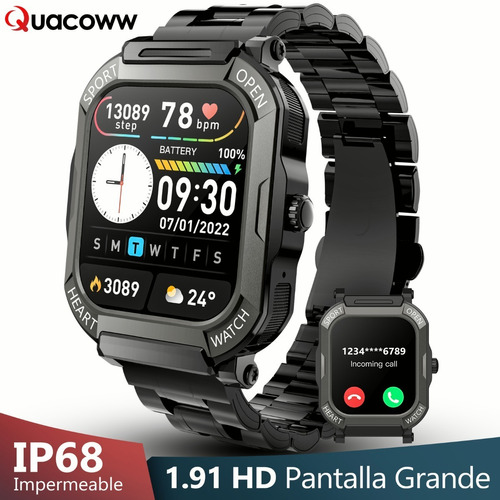 Smartwatch Hombre 1.91  Reloj Inteligente Mujer Impermeable