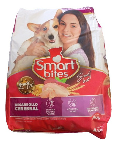 Alimento Smart Bites Adulto Raza Pequeña 4 Kg 26% Proteína