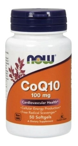 Coenzima Q-10 Coq-10 100mg 50caps Now Foods Importado Original E U A