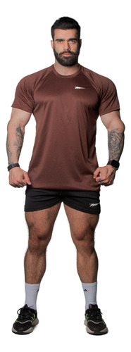 Remera Dry Fit Hagalan Bolt Marron
