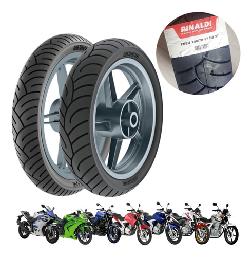Par Pneu(+largo) Fazer250/twister 110/70-17+140/70-17