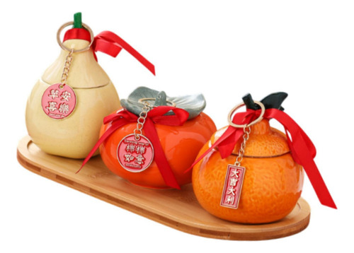 Zz Recipiente For Té De Y Naranja Bandeja De Madera, Latas