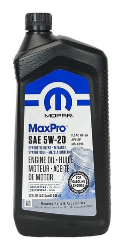 Mopar Maxpro Aceite Semisintético 5w-20