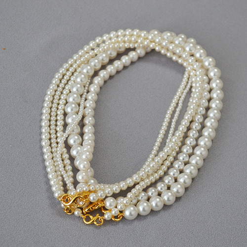 Elegante Collar De Perlas Entrelazadas Para Combinar De Form
