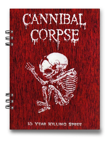 Imagen 3 de 10 de Cuaderno Cannibal Corpse 15x20 Cms Media Carta 100 Hojas
