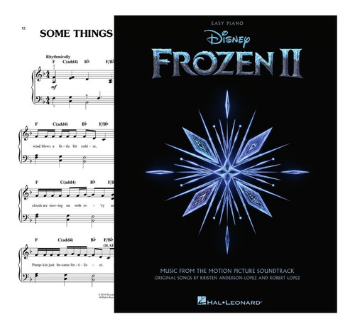 Partitura Piano Facil Frozen 2 Digital 8 Canciones 2019 