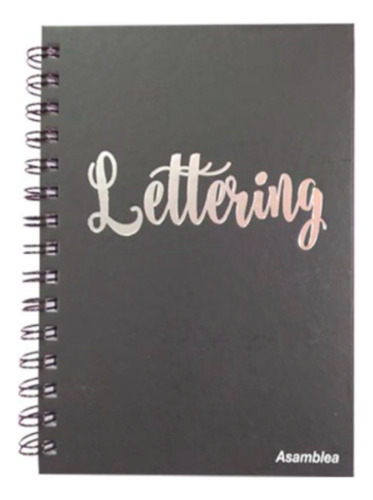 Cuaderno Asamblea Lettering 16x21 Espiral 70 Hojas Tapa Dura Hojas Punteadas