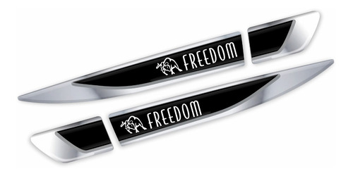 Kit Adesivo Aplique Toro Freedom Emblema Resinado Res08 Fgc