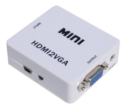 Conversor Adaptador Hdmi A Vga 1080p Full Hd + Audio