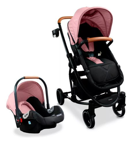 Coche Travel System Prima Bebesit Color Rosa oscuro Color del chasis Negro