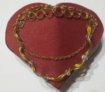 Comprar Collar Mujer Dorado Murano Cristal Mujer Amor Regalo Corazón