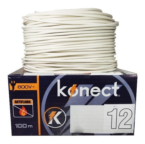 Imagen 2 de 3 de Cable Eléctrico Cca Calibre 8 Alucobre 50m Unipolar Blanco