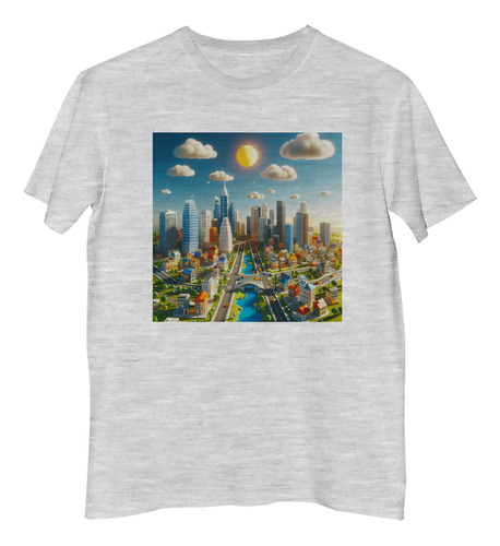 Remera Niño Ciudades Ladrillos Jueguete Edificios M2